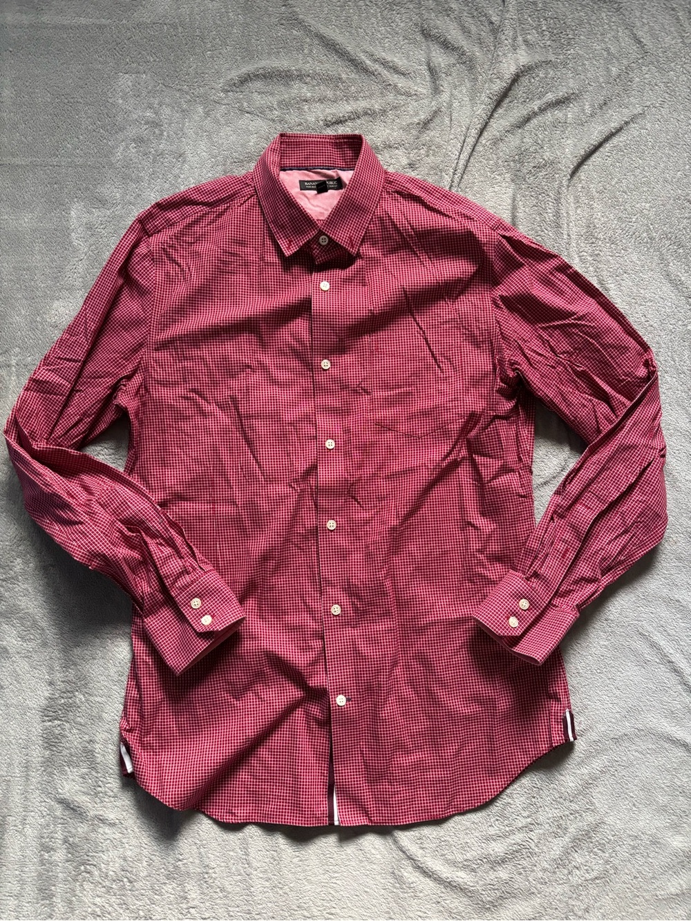 Banana Republic Red Non Iron Slim Fit Button Down Men's Shirt Size L Comfort